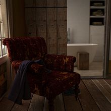 Interior con sillon. 3D, Interior Architecture, and Motion Graphics project by Moises Calderon Basto - 05.01.2014