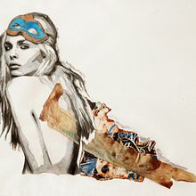 Fallen Angel (Portrait of Andrej Pejic) Ein Projekt aus dem Bereich Bildende Künste und Traditionelle Illustration von Mentiradeloro Esther Cuesta - 03.05.2014