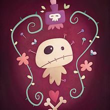Voodoo Doll. Traditional illustration project by Érika G. Eguía - 05.04.2014