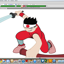 Little Ninja. Traditional illustration project by Abelardo García - 03.23.2011