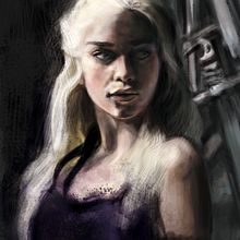Khaleesi. Graphic Design, Traditional illustration, and Painting project by IFARA MELIAN ASENSIO - 05.06.2014