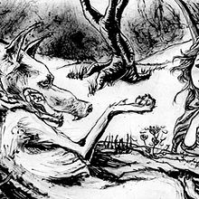 Caperucita roja. Fine Arts, and Traditional illustration project by Elisa Ancori - 05.07.2014
