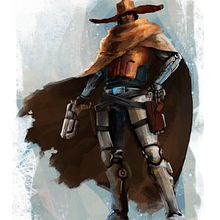 Cowboy concept . Un proyecto de Bellas Artes, Diseño de personajes e Ilustración tradicional de David Iglesias Martínez - 09.05.2014