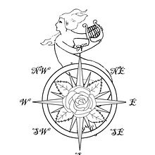La rosa de los vientos.Ilustración . Traditional illustration project by Emma Jimeno - 05.11.2014