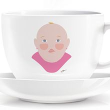 Tazas familiares. Traditional illustration project by Elvira Rojas - 05.11.2014