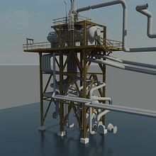 CADEREYTA (REFINERIA PETROLEO). Un proyecto de 3D de Alvaro Palacio Cortes - 12.05.2014