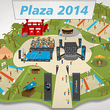 CaixaBank Plaza. Traditional illustration project by Gustavo Arens - 02.14.2014