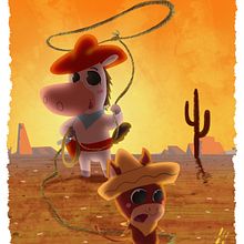 Tiro Loco McGraw. Een project van Film, video en televisie, Ontwerp van personages, Redactioneel ontwerp y Traditionele illustratie van David Pavón Benítez - 18.05.2014