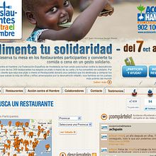 Restaurantes contra el hambre. Projekt z dziedziny Tworzenie stron internetow, ch, Web design i UX / UI użytkownika Mª Eugenia Rivera de Lucas - 21.09.2010