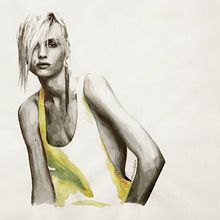 There's a crack in my soul, you thought was a smile (Portrait of Andrej Pejic) Ein Projekt aus dem Bereich Bildende Künste, Design und Traditionelle Illustration von Mentiradeloro Esther Cuesta - 21.05.2014