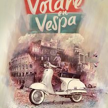 Vintage vespa. Un proyecto de Dirección de arte e Ilustración tradicional de Andres Cox - 23.05.2014