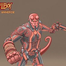 Hellboy Tron. Un proyecto de Ilustración tradicional de Fernando Cano Zapata - 26.05.2014