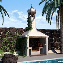 Chimenea de lanzarote. Un proyecto de 3D y Arquitectura de Félix Higuera Jorna - 26.05.2014