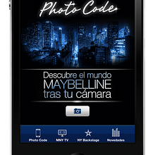 MAYBELLINE APP (demo). Un projet de Programmation, Marketing, Multimédia, Publicité , et UX / UI de Gloria Montañés - 29.05.2012