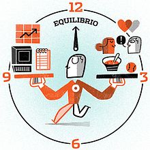 Vivir en equilibrio -Ilustración spot- Ein Projekt aus dem Bereich Verlagsdesign und Traditionelle Illustration von Hugo Herrera - 04.02.2014
