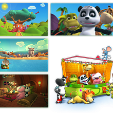 Panda y sus Amigos. Een project van 3D y Animatie van Iván Pardo - 30.05.2014