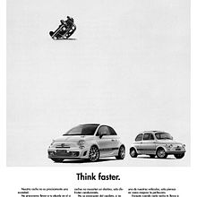 Think faster. Gráfica Abarth para concurso Festival Publicatessen & Zink Project. Automotive Design, Photograph, and Advertising project by Adriano Merino Aguilar - 02.26.2014