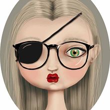 Chica con parche . % Verónica G. Valencia tarafından hazırlanan Geleneksel illüstras, Ve on projesi - 02.28.2014