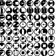 Lettering años 90's IDC. Graphic Design, T, and pograph project by Jorge Mozota Coloma - 06.05.2004