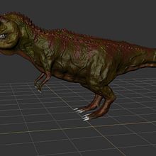 Modelado 3D Tiranosaurio Rex con Mudbox y 3Ds MAX. 3D projeto de Adriana Fdez Alderete - 01.06.2014