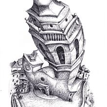 arquitectura II. Un proyecto de Ilustración tradicional de MC urain - 08.06.2014