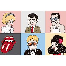 LONDON ICONS. Un proyecto de Diseño de personajes, Eventos e Ilustración tradicional de Alejandra Morenilla - 29.05.2014