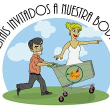 Invitación boda. Projekt z dziedziny Design, Projektowanie postaci, Projektowanie produktowe, Projektowanie graficzne, Trad, c i jna ilustracja użytkownika Pablo Fernandez Diez - 03.05.2014