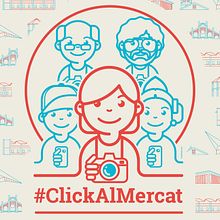 #ClickAlMercat. Un projet de Conception de personnages, Illustration traditionnelle, Illustration vectorielle , et Publicité de Gong - 20.01.2017