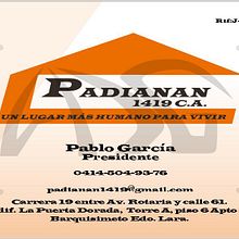 Imagen Corporativa y papelería Padianan 1419 C.A.. Design project by Angel Garcia Perez - 11.11.2007