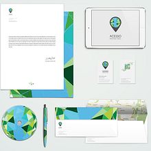 Branding/ Stationery ACESSO Personal Travel. Un proyecto de Br, ing e Identidad, Diseño gráfico, Diseño Web e Ilustración tradicional de Fernanda Ramos - 16.06.2014