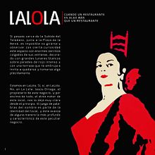 LaLola Restaurante. Graphic Design, Photograph, and Editorial Design project by Carlos Ramos Calatayud - 06.18.2014
