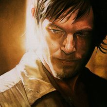 Daryl (Walking dead). Painting project by Adrián Durá Reina - 06.21.2014