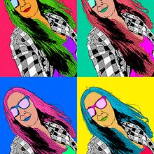 Warhol (dos maneras). Graphic Design project by Emi - 06.24.2014