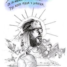 Great Rock & Roll Quotes. Traditional illustration, and Portrait Drawing project by Chema Bercial Patiño - 05.03.2015