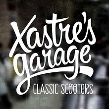 Xastre's garage. Classic scooters. Br, ing, Identit, Art Direction, T, and pograph project by David Sánchez - 06.24.2014