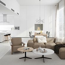 Render - Attic Living Room. Projekt z dziedziny 3D, Architektura wnętrz, Design, Projektowanie wnętrz, Trad, c i jna ilustracja użytkownika Edgar Barbero Mera - 26.06.2014