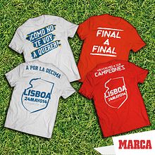 Camisetas Final Lisboa 2014. Un proyecto de Br, ing e Identidad, Dirección de arte, Diseño, Diseño de vestuario, Diseño gráfico, Marketing y Publicidad de Álvaro Infante - 09.05.2014