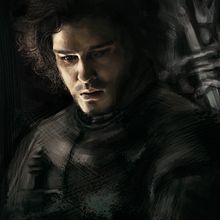 Jon Nieve. Traditional illustration, and Painting project by IFARA MELIAN ASENSIO - 06.30.2014