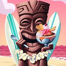 ice-cream posters. Traditional illustration project by David de Ramón - 08.01.2014