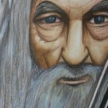 Gandalf´s illustration Ein Projekt aus dem Bereich Bildende Künste, Design, Grafikdesign, Traditionelle Illustration, Malerei, T und pografie von Noemí Luque - 05.07.2014
