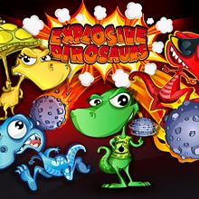 Explosive Dinosaurs. Un proyecto de Animación, Diseño de juegos, Diseño de personajes, Ilustración tradicional y Post-producción fotográfica		 de Jorge de Juan - 03.07.2014