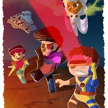 Xmen. Een project van Film, video en televisie, Ontwerp van personages, Redactioneel ontwerp y Traditionele illustratie van David Pavón Benítez - 03.07.2014