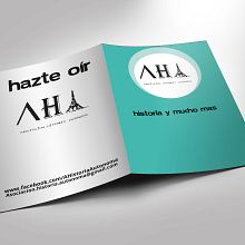 Tríptico y carpeta de la Asociación Historia Autónoma. Un proyecto de Br, ing e Identidad, Diseño editorial y Diseño gráfico de Tipo Servicios Editoriales - 03.07.2014