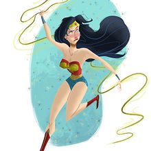 Wonder Woman. Een project van Film, video en televisie, Ontwerp van personages, Redactioneel ontwerp y Traditionele illustratie van David Pavón Benítez - 07.07.2014