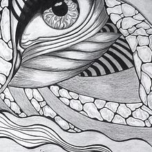 Mirada- ilustración a lápiz y rotulador . % Ana Parejo tarafından hazırlanan Geleneksel illüstras, on, Ve Tablo projesi - 07.09.2014