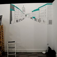 Mural en Canalla Shop. Traditional illustration project by Elena Benedí - 05.04.2013