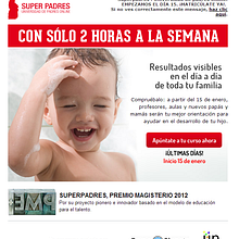 Superpadres - Contenidos web y piezas de captación. Un proyecto de Escritura, Marketing y Publicidad de Sonia Gago - 13.07.2014