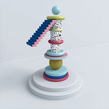 Memphis Numbers Ein Projekt aus dem Bereich 3D, Design, T und pografie von Alejandro López Becerro - 14.07.2014