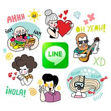LINE Stickers - A Summer Crew. Un proyecto de Dirección de arte, Diseño y Diseño de personajes de Alejandra Morenilla - 14.07.2014