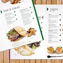 Carta Crêfoundie Fresh & Casual. Design, and Graphic Design project by LeBranders Global Design Solutions - 07.15.2014